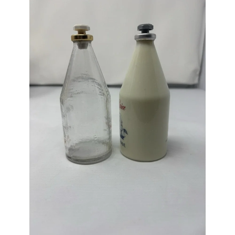 Vintage Old Spice Original Musk Milk Glass After Shave 4.25oz Star Tops Empty